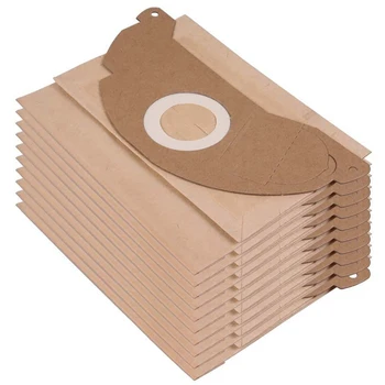 10 Бумажных мешков для пылесоса для Karcher 6.904-322.0 MV2 WD2 A2003 Совместимые с A2004 вакуумные мешки для пыли