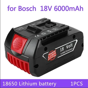 100% Новый аккумулятор 18V 6.0Ah Подходит для дрели Bosch 18V Литий-ионный аккумулятор BAT609 BAT609G BAT618 BAT618G BA