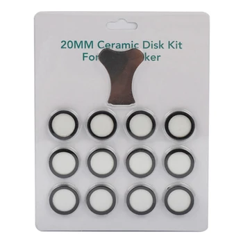 12 упаковок ультразвукового туманообразователя Керамические диски для деталей увлажнителя воздуха Преобразовательные диски с колпачком