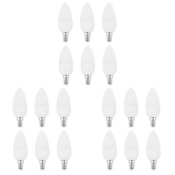 18шт светодиодных ламп, лампочки-подсвечники 2700K AC220-240V, E14 470LM 3W Холодный белый