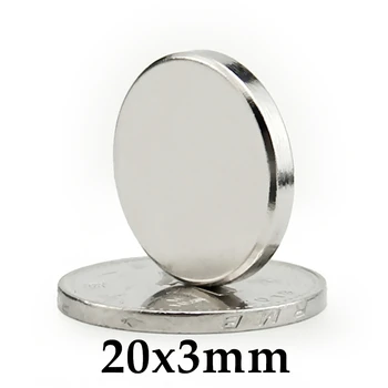 2-100шт Магнит 20x3 мм, Маленький круглый Магнит, Сильные магниты, редкоземельный неодимовый Магнит 20 *3 мм