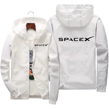2023 Мужские толстовки с логотипом SpaceX Space X, повседневные весенние и осенние защитные гоночные костюмы, спортивные куртки на молнии, пальто