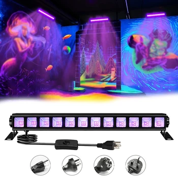 40 Вт УФ Черный свет 395нм Blacklight бар Хэллоуин флуоресцентные DJ Дискотека для вечеринок Освещают площадь размером 20х20 футов