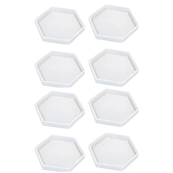 8 упаковок силиконовых форм с шестигранной головкой, формы из силиконовой смолы, прозрачные эпоксидные формы для литья из цемента и полимерной глины