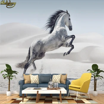 beibehang papel de parede Фотообои на заказ, настенная роспись в скандинавском стиле, простой фон лошади мечты, настенная живопись, обои для домашнего декора