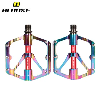 BLOOKE-Сверхлегкая Велосипедная Педаль, Алюминиевый сплав, с покрытием в 3 слоя, Красочная, Горный гоночный велосипед M650, Большой подшипник протектора