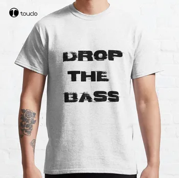 Drop The Bass Music Drum And Bass Dnb Классическая футболка Хлопковая Футболка Унисекс Модная Футболка Летние Женские рубашки Xs-5Xl