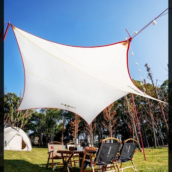 Louyin OUTMARK Sky Tent Изысканное Затенение для кемпинга и пикника на открытом воздухе Портативное Шестиугольное оборудование Butterfly Mu175