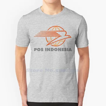 PT Pos Indonesia Повседневная уличная одежда, футболка с графическим логотипом, футболка из 100% хлопка