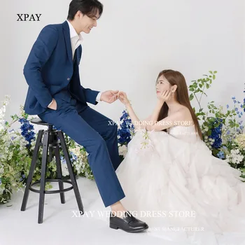 XPAY фея без бретелек Корея вечерние платья, бальные свадебные фотосессии, выпускные платья принцесса вечерние вечернее платье