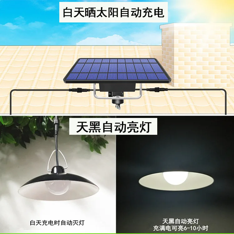 Солнечный подвесной светильник с двойными головками, наружная и внутренняя Водонепроницаемая Солнечная лампа на 60 светодиодов с выдвижным выключателем, освещение для садового прожектора
