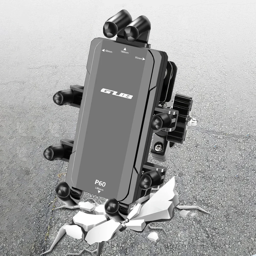 Держатель для мобильного телефона из алюминиевого сплава, ударопрочная подставка для телефона, универсальная, для велосипеда, скутера, мотоцикла, вращение на 360 градусов