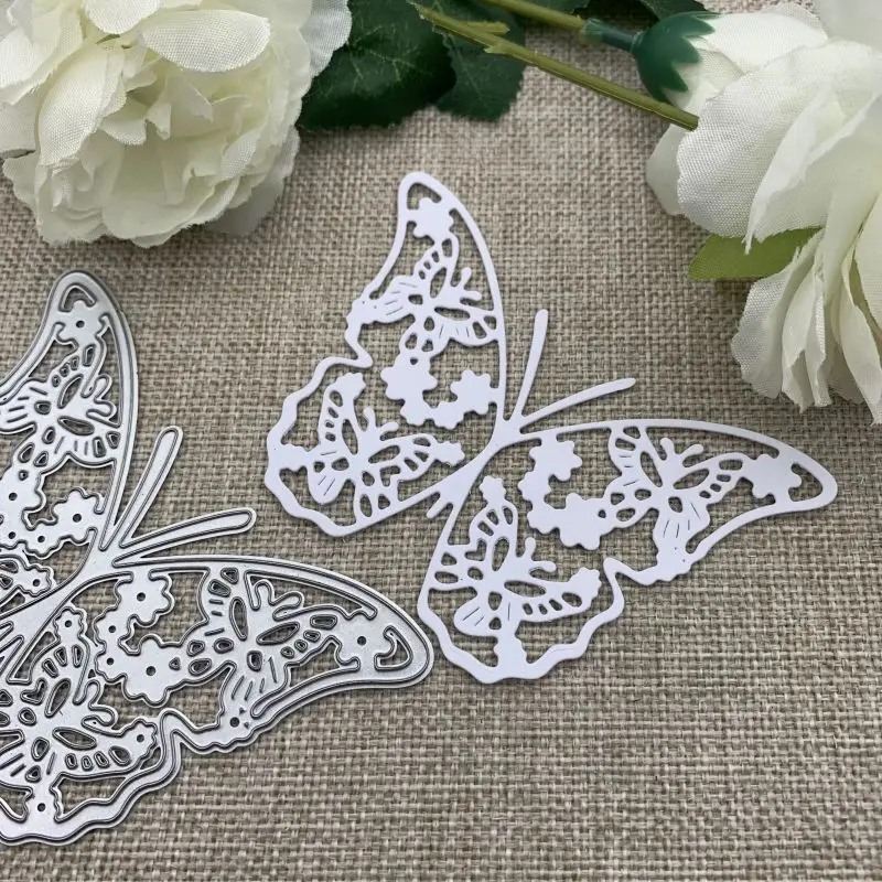 Новые металлические штампы с цветочной бабочкой для скрапбукинга 