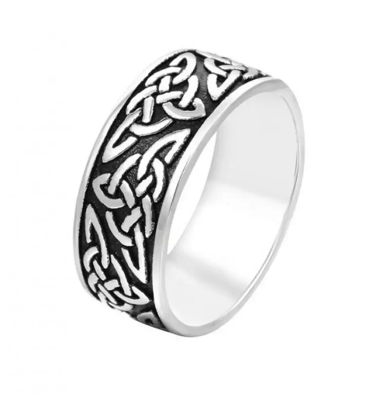 Серебряное кольцо для мужчин, ювелирные Изделия в стиле Гламурный Рок, Подарочное Кольцо в винтажном стиле с Кельтским узлом