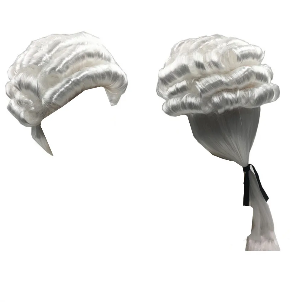 Потому Что Юрист Судья Косплей Колониальный Викторианский Парик Великая Блондинка Колониальный Судья Джордж Вашингтон Мужской Костюм Парик Синтетический