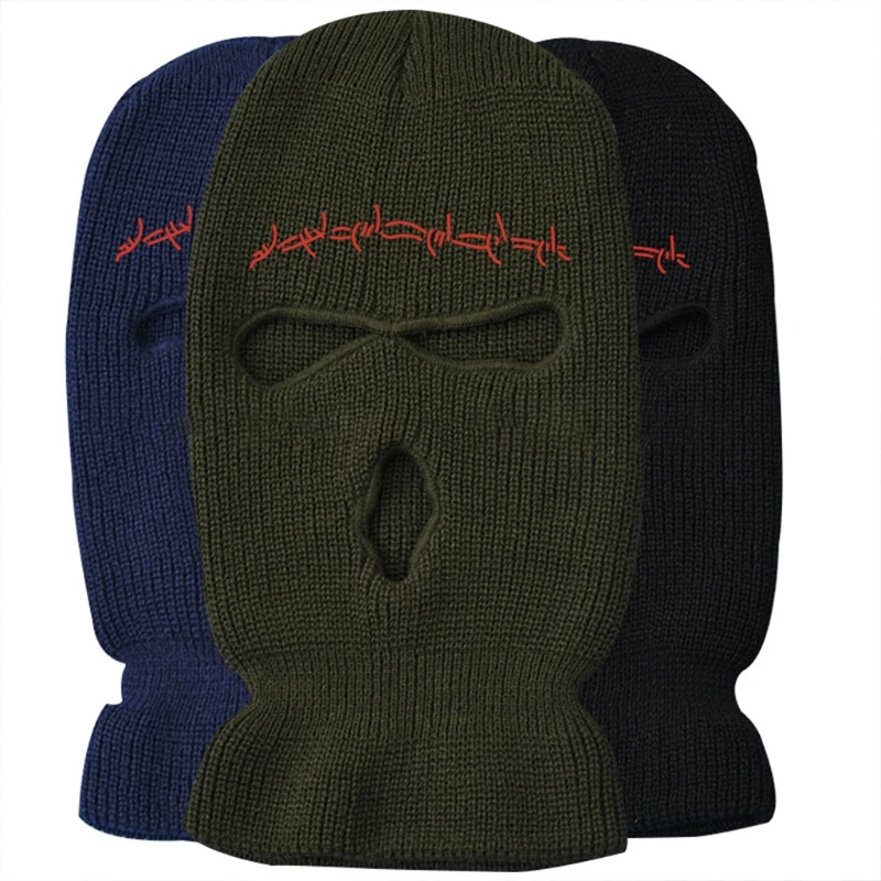 Балаклава Армейская Термальная Шапочка Mask3Hole Полнолицевая Ветрозащитная Вязаная шапка для катания на лыжах