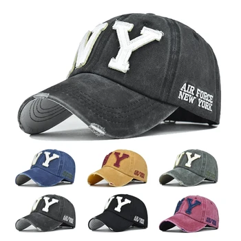 Бейсболка Snapback Hat Солнцезащитная шляпа Весна Осень бейсболка Спортивная кепка NY letter Cap Хип-хоп Приталенная Кепка Шляпы Для Мужчин Женщин