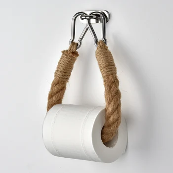Веревка для подвешивания полотенец в винтажном стиле, держатель для туалетной бумаги, декор для ванной комнаты