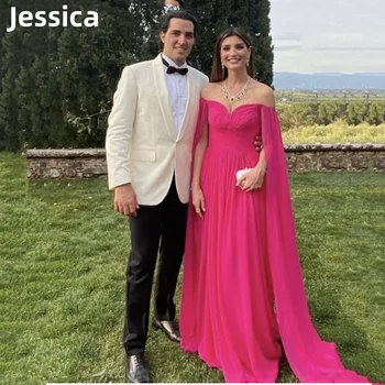 Вечерние платья для выпускного вечера Jessica Elegant Lady Трапециевидного силуэта с открытыми плечами, вечерние платья Vestidos De Noche 2024