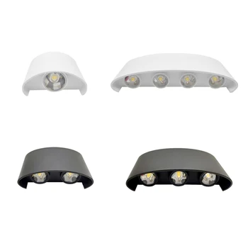 Внутренний и Наружный Водонепроницаемый светодиодный настенный светильник IP65, алюминиевые настенные светильники для дома, лестницы, спальни, прикроватные тумбочки, Освещение садового крыльца