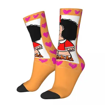 Всесезонные носки в тематике Mafalda Heart, Товары для женщин, впитывающие пот носки для экипажа