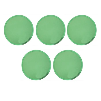Горячий 5-кратный складной круглый вентилятор-зеленый