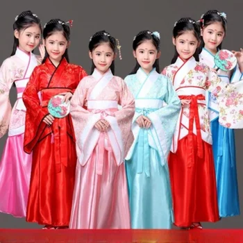 Детский старинный костюм, женское платье феи hanfu, Hanfu, представление принцессы, костюм для портретного танцевального представления Hanfu