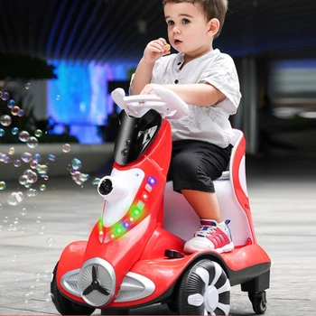 Детский электромобиль для зарядки, может сидеть с дистанционным управлением, балансировочная машинка, детская коляска