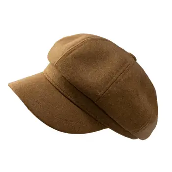 Женские шляпы, теплые однотонные береты, кепки газетчиков с короткими полями, круглый купол, шляпа художника в корейском стиле, осень-зима, женская шляпа-берет для поездки
