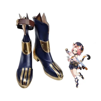 Игровая обувь для косплея Genshin Impact Diona, Ботинки, реквизит для косплея на Хэллоуин для девочек и женщин