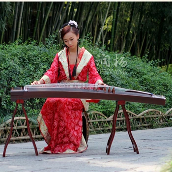 Китайская скрипка Гучжэн профессиональные музыкальные инструменты Цитра Копающая инкрустация Начинающий изучать 13 видов узора