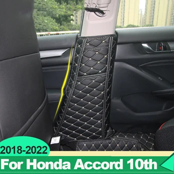 Кожаная накладка для защиты ремня безопасности автомобиля, Противоударная накладка на стойку B для Honda Accord X 10th 2018 2019 2020 2021 2022 Аксессуары