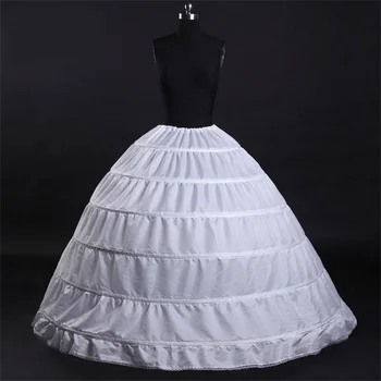 Красочные 6 обручей Большая юбка Невесты Свадебное платье Поддержка Нижняя юбка для женщин Костюм Юбки Подкладка