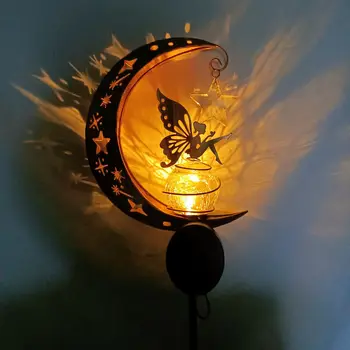 Креативный открытый светильник для газона из кованого железа, вставленный в ландшафтный Сад, напольная Солнечная Лампа во внутреннем Дворе, Наружный Декоративный Свет, горячая