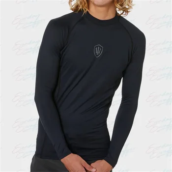 Купальник для серфинга, мужская футболка для плавания, защита от сыпи, длинные рукава, UPF 50 +, Пляжная одежда, компрессионный гидрокостюм для серфинга, дайвинга, топы