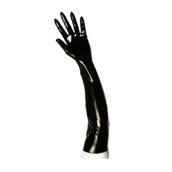 Латексные длинные перчатки Горячая Распродажа Сексуальные Латексные Перчатки Черные Длинные Резиновые Перчатки для взрослых Унисекс Бесшовные Перчатки выше локтя