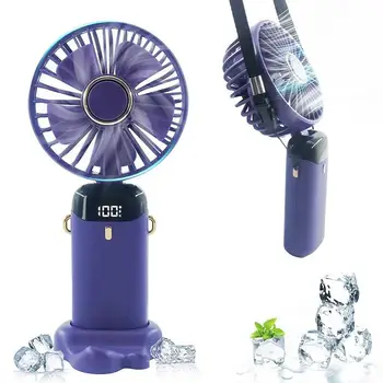 Мини Ручной вентилятор 3000 мАч USB Перезаряжаемый персональный вентилятор с батарейным питанием Персональный вентилятор для женщин для путешествий на открытом воздухе и в помещении