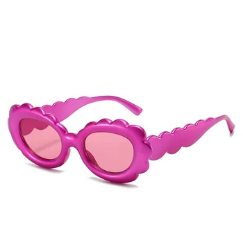 Модные женские солнцезащитные очки овальной формы оттенков UV400, Винтажная форма подсолнуха, Роскошные дизайнерские очки, Солнцезащитные очки Lunette De Soleil Femme