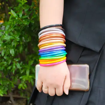Модный креативный красочный силиконовый блестящий желейный браслет, водонепроницаемый браслет для женских подарочных украшений оптом