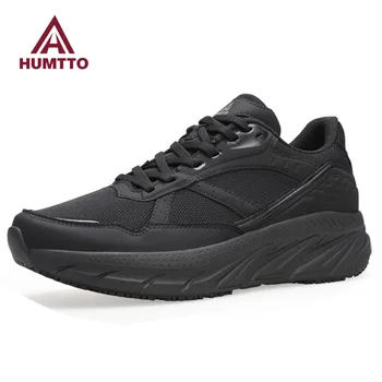 Мужская походная обувь HUMTTO; легкая повседневная уличная зимняя мужская обувь с нескользящей и дышащей мягкой подошвой; черные спортивные кроссовки;