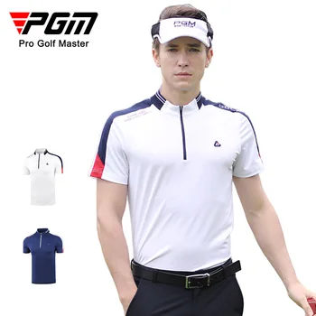 Мужская футболка для гольфа PGM, впитывающая влагу, быстросохнущая спортивная мужская одежда для гольфа
