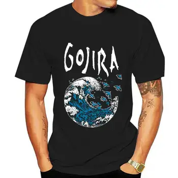 Мужская футболка, летняя футболка Gojira, крутые мужские футболки в стиле хип-хоп, мужские модные повседневные футболки с коротким рукавом, черный топ, брендовые подростковые футболки