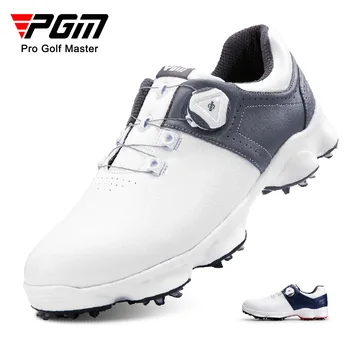 Мужские туфли для гольфа PGM со съемными шипами, нескользящие мужские водонепроницаемые кроссовки, спортивная обувь с ремешком на ручке XZ225