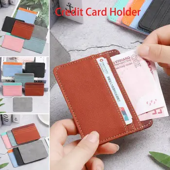 Мужской тонкий портативный кошелек Модный кошелек для кредитных карт, блокирующий чехол для карт