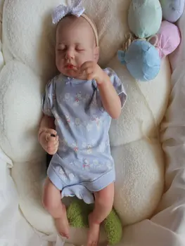 Мягкая силиконовая кукла Реборн 50 см/Унисекс/Силиконовое тело для новорожденного ребенка/Рождественский подарок