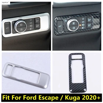 Накладка на панель с кнопкой включения фар для Ford Escape/Kuga 2020 -2023 Аксессуары для интерьера из АБС-пластика/углеродного волокна