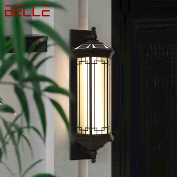 Настенный светильник BELLE Solar, Современные уличные бра, светодиодные водонепроницаемые IP65 для дома, виллы, балкона, двора