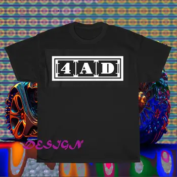 Новая футболка с логотипом 4AD Record, мужская черная футболка, размер США от S до 5XL