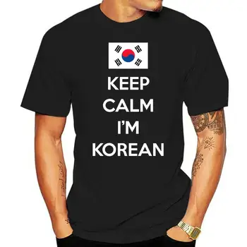 Новое поступление, мужские дизайнерские футболки, повседневные, крутые, сохраняющие спокойствие, I Korean, мужские футболки с флагом Кореи