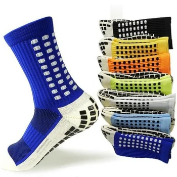 Новые футбольные носки для улицы 2023 года с противоскользящим подошвенным резиновым блоком, мужские спортивные футбольные носки